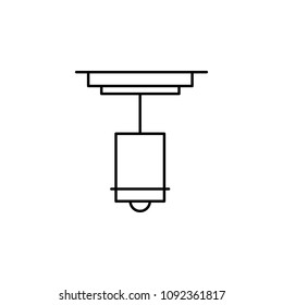 chandelier icon. Element of simple web icon with name for mobile concept and web apps. Thin line chandelier icon can be used for web and mobile on white background