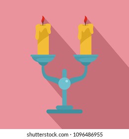 Chandelier icon. Flat illustration of chandelier vector icon for web design