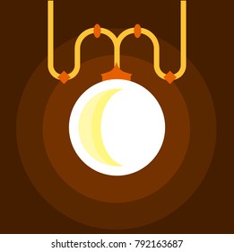 Chandelier icon. Flat illustration of chandelier vector icon for web