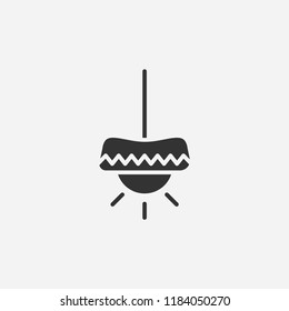 Chandelier icon illustration,vector lamp sign symbol