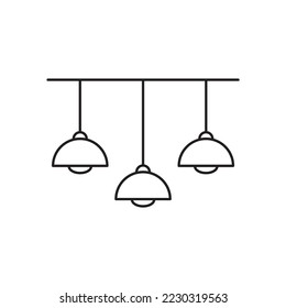 Chandelier icon Lamp vector on white background. for web app banner logo design