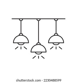 Icono de candelabro Vector de lámpara sobre fondo blanco. para diseño de logotipo de banner de aplicación web