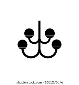 Chandelier icon, logo isolated on white background