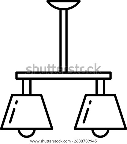 Chandelier Icon: Modern Ceiling Light Fixture