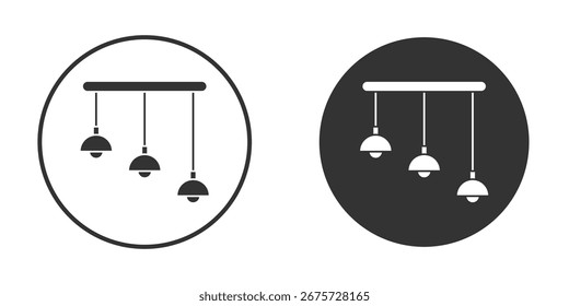 Kronleuchter-Symbol. Designs von Schildern. festes Piktogramm