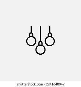 Chandelier icon sign vector,Symbol, logo illustration for web and mobile