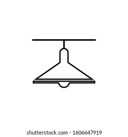 chandelier icon. Simple thin line, outline vector of web icons for ui and ux, website or mobile application