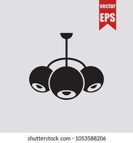 Chandelier icon in trendy isolated on grey background.Vector illustration.