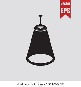 Chandelier icon in trendy isolated on grey background.Vector illustration.