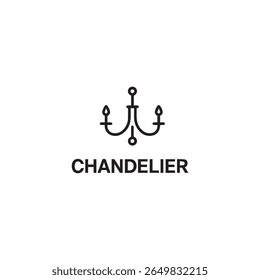 Chandelier icon vector design art illustration