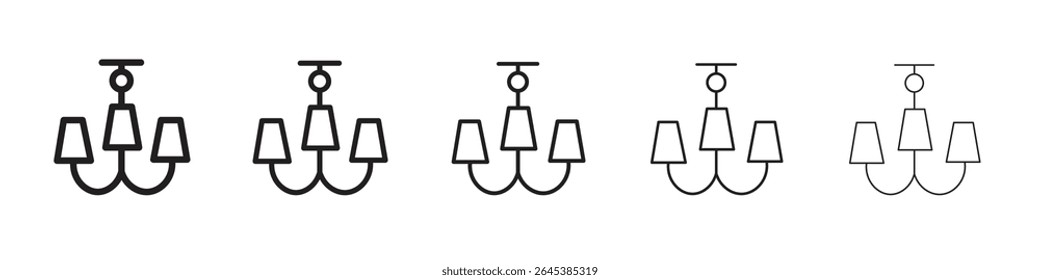 Kronleuchter, Symbol, Vektorgrafik einzeln