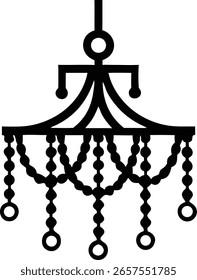 Kronleuchter, Symbol, Vektorgrafik einzeln