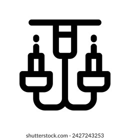 icono de candelabro. icono de línea vectorial para su sitio web, móvil, presentación y diseño de logotipo.