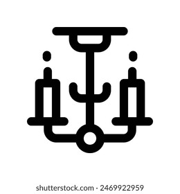chandelier icon. vector line icon for your website, mobile, presentation, and logo design.