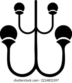 Icono de candelabro, logotipo vectorial aislado en fondo blanco.eps