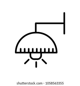 Chandelier icon vector on white background.
