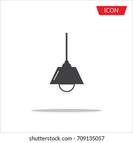 Chandelier Icon Vector On White Background.