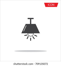 Chandelier icon vector on white background.