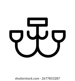 Kronleuchter Symbol Vektor Symbol Design Illustration