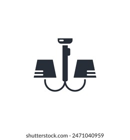 Kronleuchter-Symbol. Vektorgrafik.Editierbarer Strich.Lineares Stilzeichen zur Verwendung Webdesign,Logo.Symbol Abbildung.