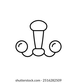 Kronleuchter-Symbol mit weißem Hintergrund, Vektorgrafik