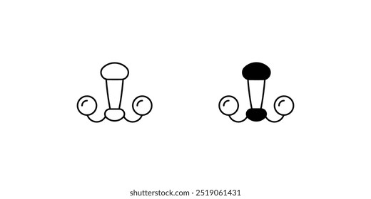 Kronleuchter-Symbol mit weißem Hintergrund, Vektorgrafik