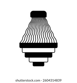 chandelier icon with white background vector stock illustration