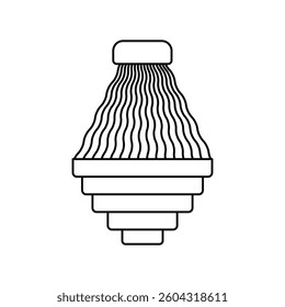 chandelier icon with white background vector stock illustration