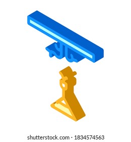 chandelier installation isometric icon vector. chandelier installation sign. isolated symbol illustration