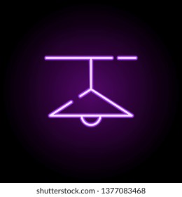 chandelier, lamp neon icon. Elements of construction set. Simple icon for websites, web design, mobile app, info graphics