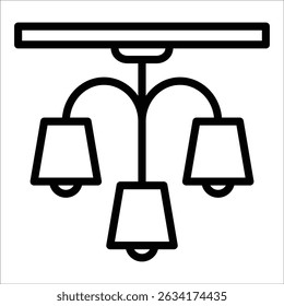 Kronleuchter Licht Symbol Element für Design