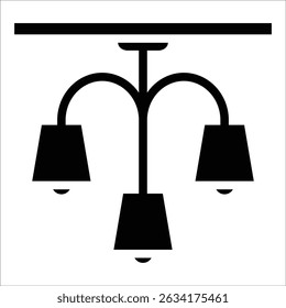 Elemento del icono de la luz de la lámpara para el diseño