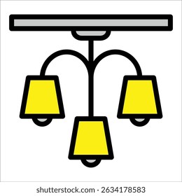 Kronleuchter Licht Symbol Element für Design