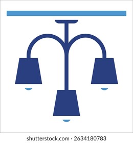 Chandelier Light Icon Element For Design