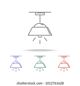 chandelier ?eiling light linear icon. Element of furniture and household multi colored icons for mobile concept and web apps. Thin line icon for mobile app. Premium icon on white background