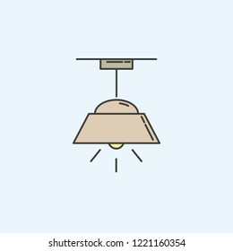 chandelier light linear icon. Element of house hold icon for mobile concept and web apps. Colored chandelier light linear icon can be used for web and mobile