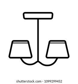 chandelier line icon

