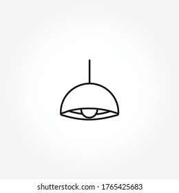 Chandelier line icon on white background