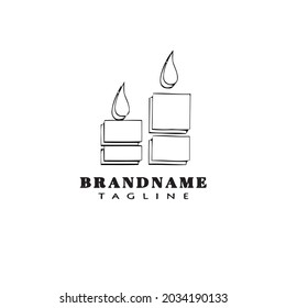plantilla de diseño de icono de logotipo de candelabro ilustración vectorial moderna