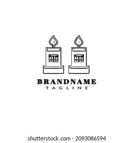 plantilla de diseño de icono de logotipo de candelabro ilustración vectorial moderna