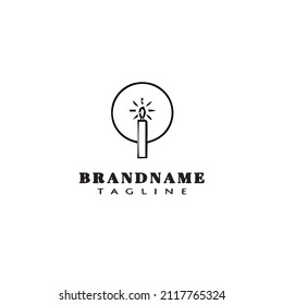 plantilla de diseño de iconos de logotipo de candelabro vectorial moderno
