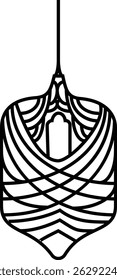 chandelier made in white in the illustration