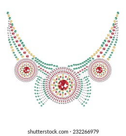 Chandelier Necklace in vector.