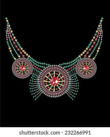 Chandelier Necklace in vector.