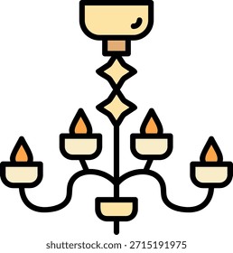 Chandelier New Creative Vector Icons Design