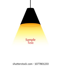 Chandelier old retro lamp banner. Vector background