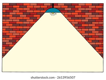 Chandelier on the background of a brick wall. Mockup.