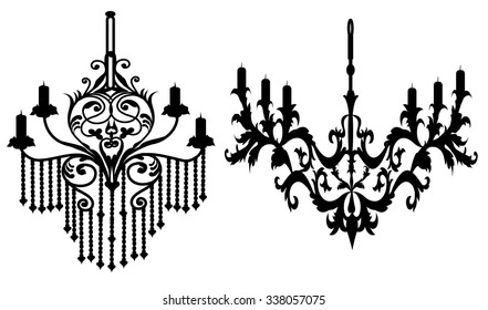  Chandelier Set - Vector