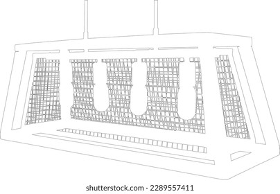 Chandelier silhouette drawing. Pendant light vector drawing