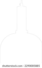 Chandelier silhouette drawing. Pendant light vector drawing